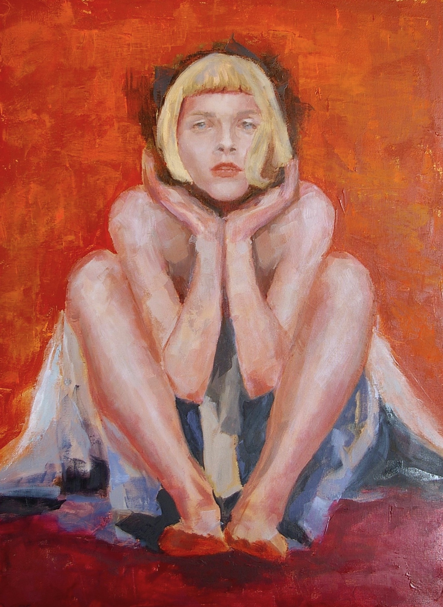 aurora frau portrait oelgemaelde