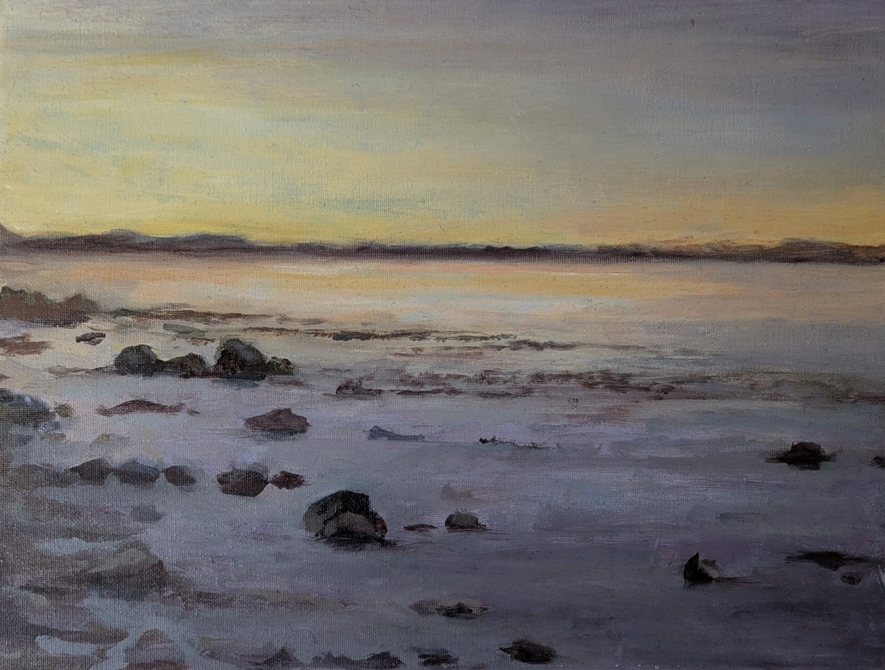 Ostseelandschaft nach dem Sturm Ölbild 30x40